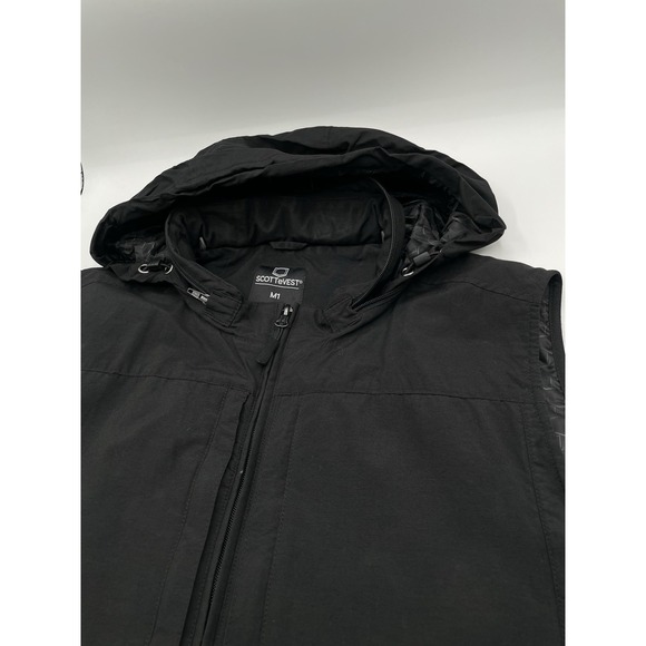 SCOTTeVEST M1 Jacket Utility Vest Black TEC Mens‎ Large Hooded